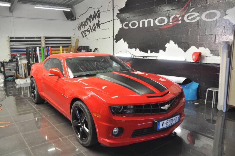 Personnalisation d'une Chevrolet Camaro près de Strasbourg chez Comonéo